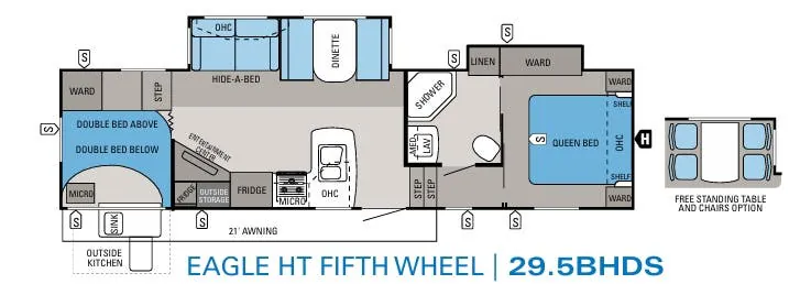 Jayco Eagle HT 29.5BHDS floor plan