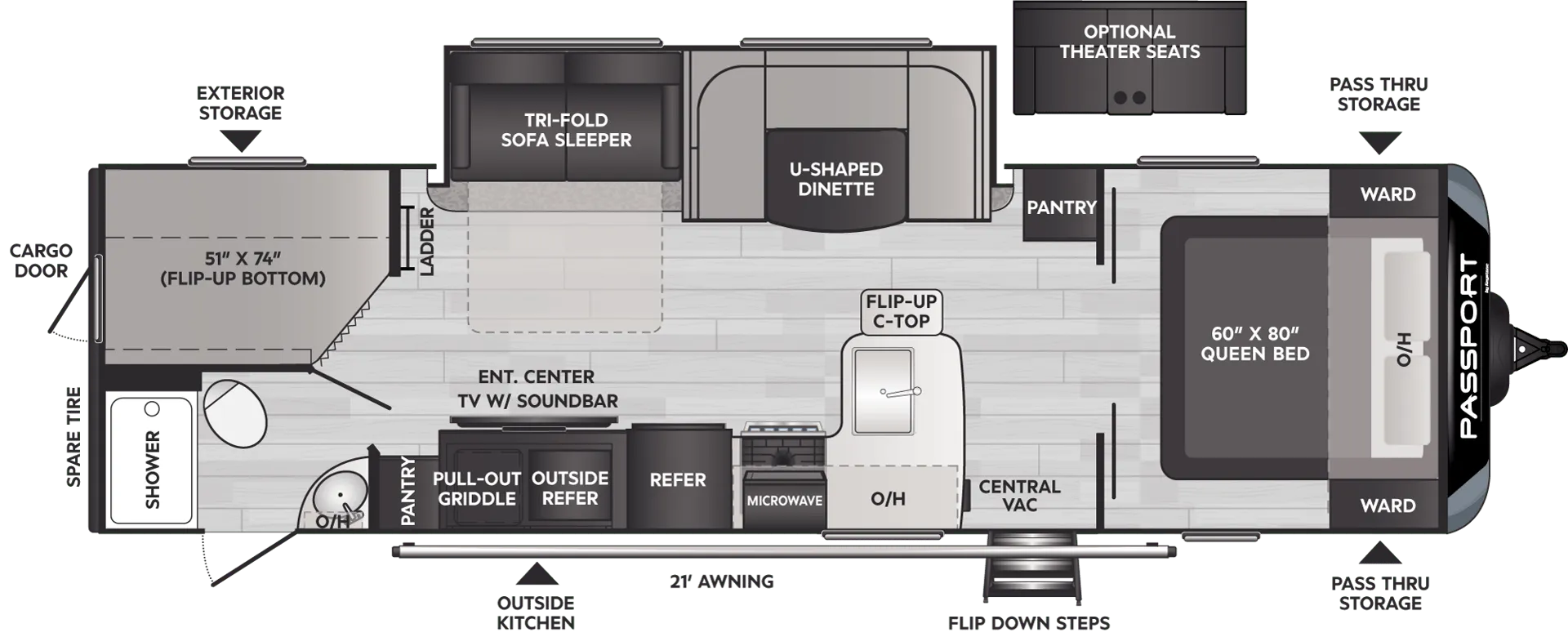 Keystone Passport GT 2951BHWE floor plan