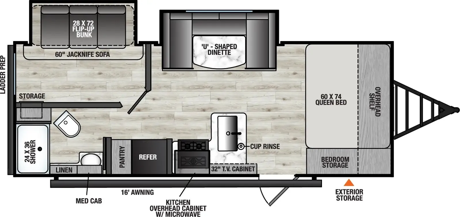 Forest River Viking 22BHSR floor plan