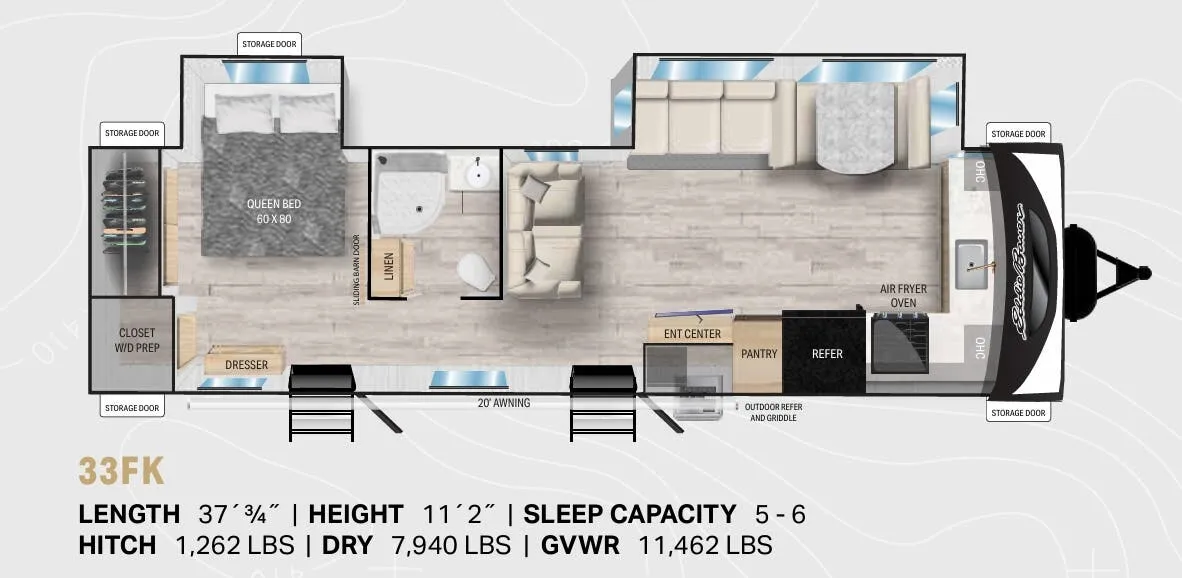 Heartland Eddie Bauer 33FK floor plan
