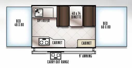 Forest River Rockwood Limited 1940LTD floor plan