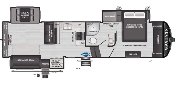 Keystone Montana High Country 311RD floor plan