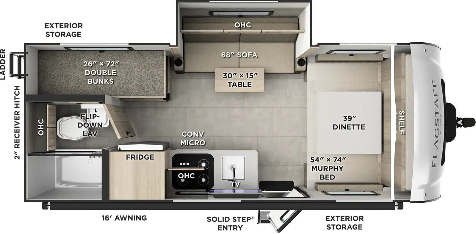 2026 Forest River Flagstaff E20BHT - Floor plan