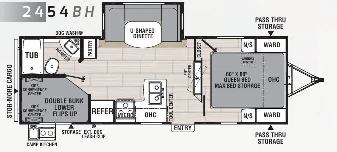 Coachmen Spirit 2454BH floor plan