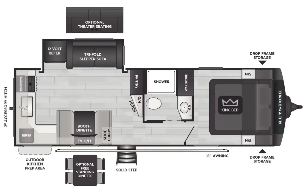 Keystone Cougar Western 25MLWE floor plan