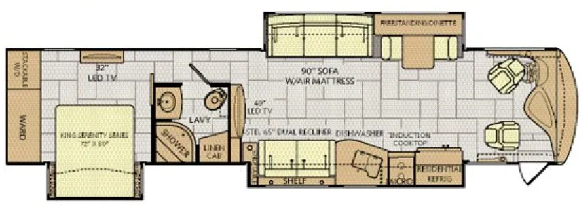 Fleetwood Discovery LXE 40X floor plan