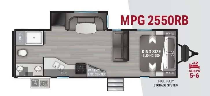 Cruiser RV MPG 2550RB floor plan
