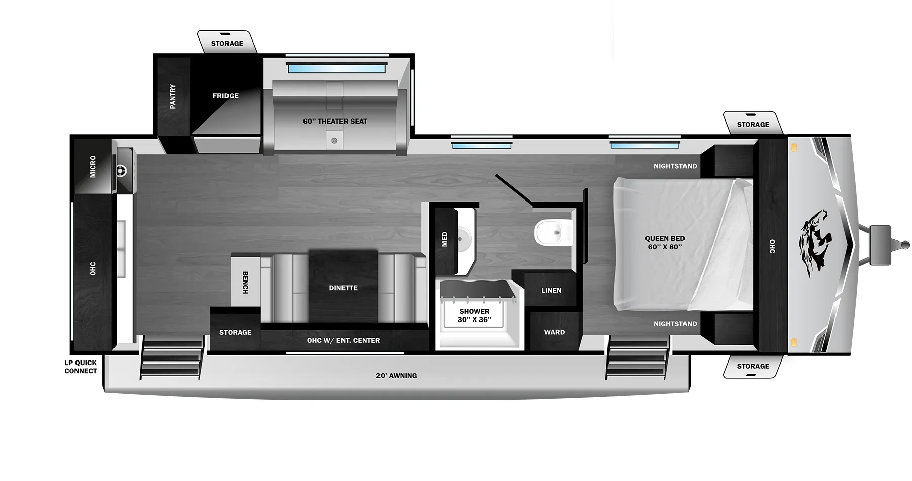 Highland Ridge Open Range Range Lite 230MKD floor plan