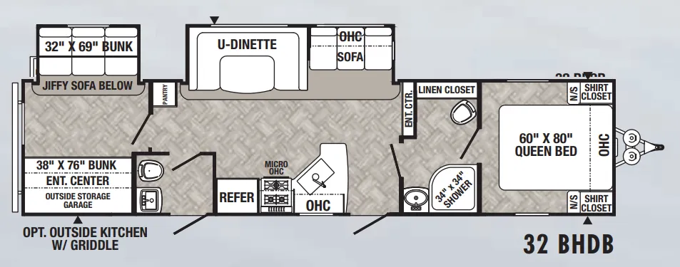 Palomino Puma 32BHDB floor plan