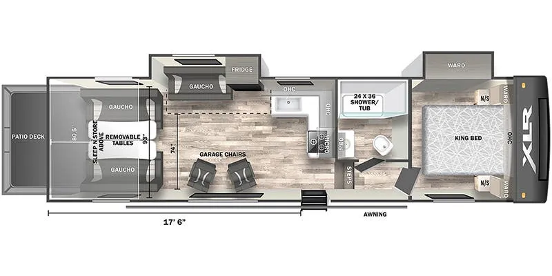 2023 Forest River XLR Nitro 28DK5 floor plan