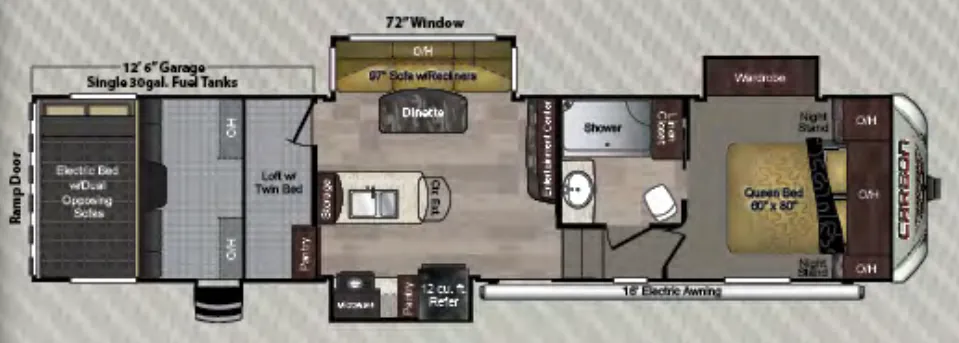 Keystone Carbon 347 floor plan