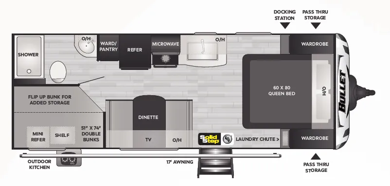 Keystone Bullet Premium 211BHSWE floor plan