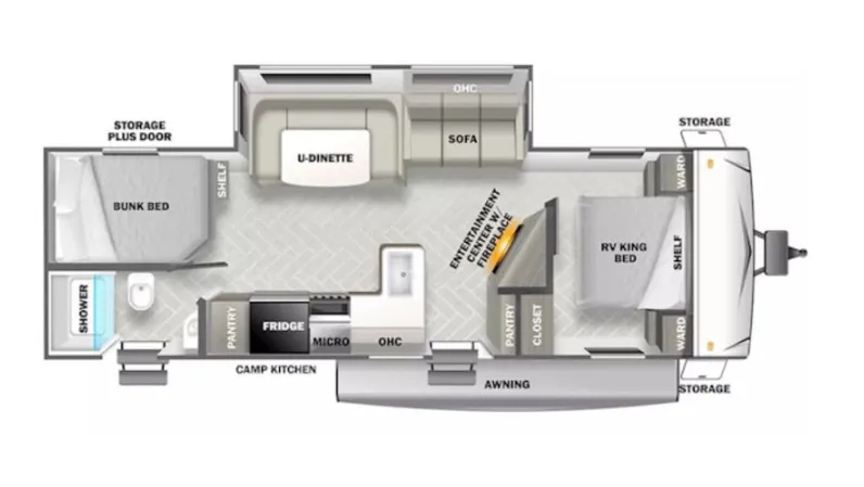 2023 Forest River EVO T2650 floor plan
