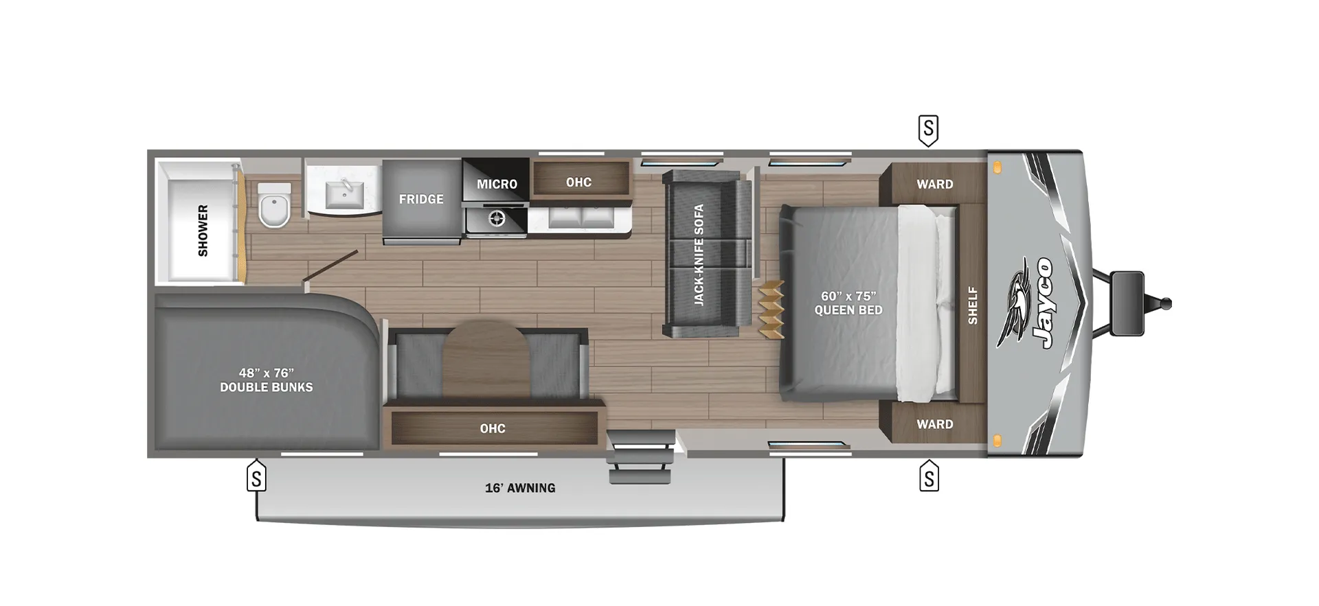 2026 Jayco Jay Flight SLX 260BHW - Floor plan