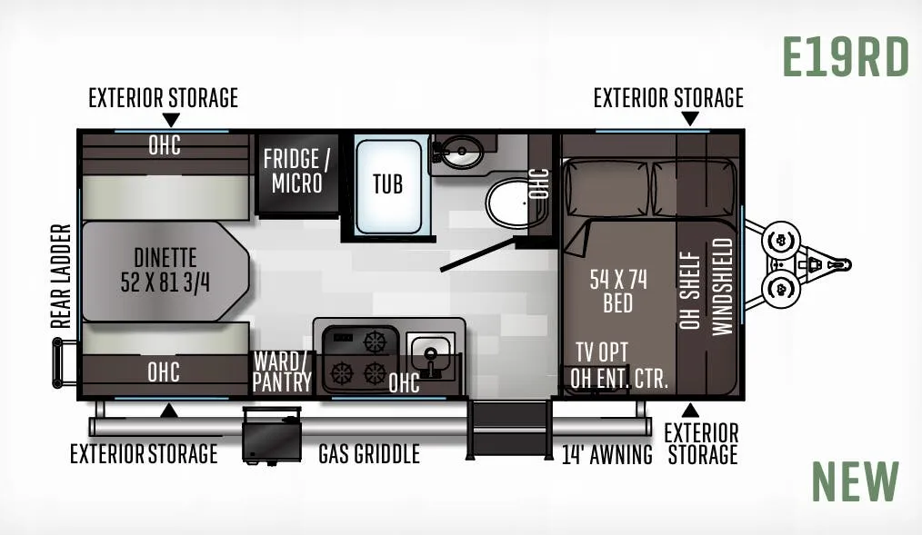 Forest River Flagstaff E-Pro E19RD floor plan