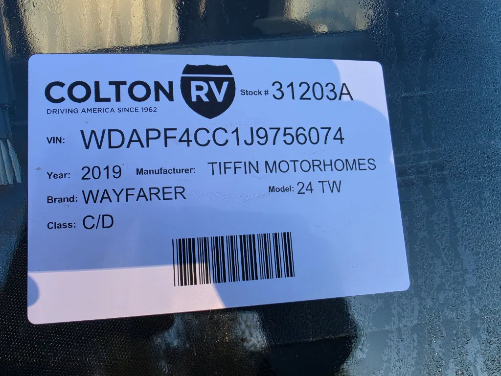 2019 Tiffin Wayfarer 24 TW, Photos photo 22