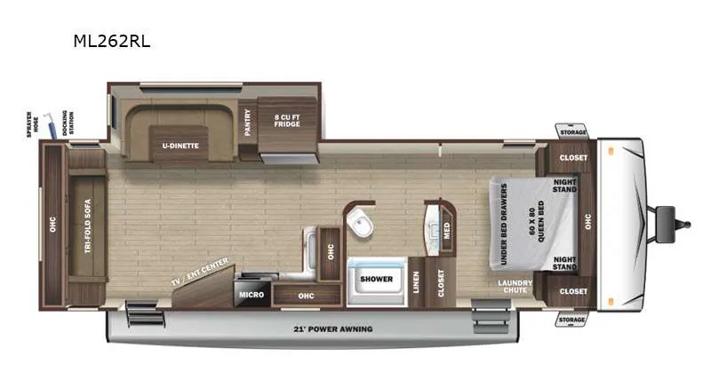 2021 Highland Ridge RV Mesa Ridge S-Lite 262RL - Floor plan