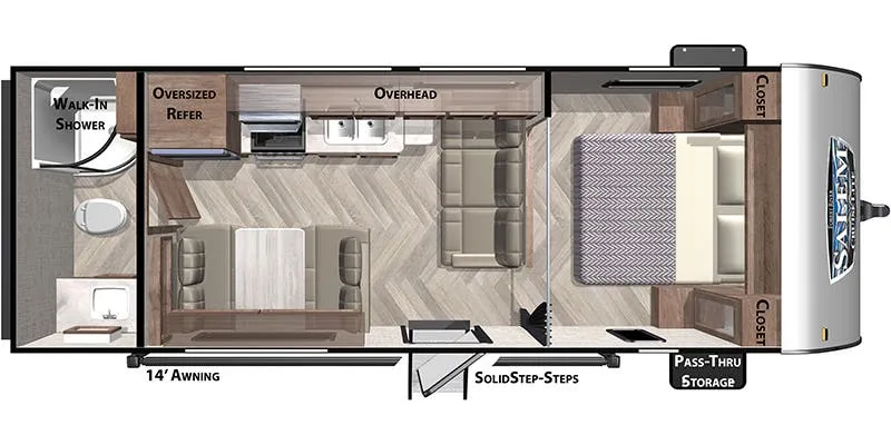 2020 Forest River RV Wildwood X-Lite 241QBXL floor plan
