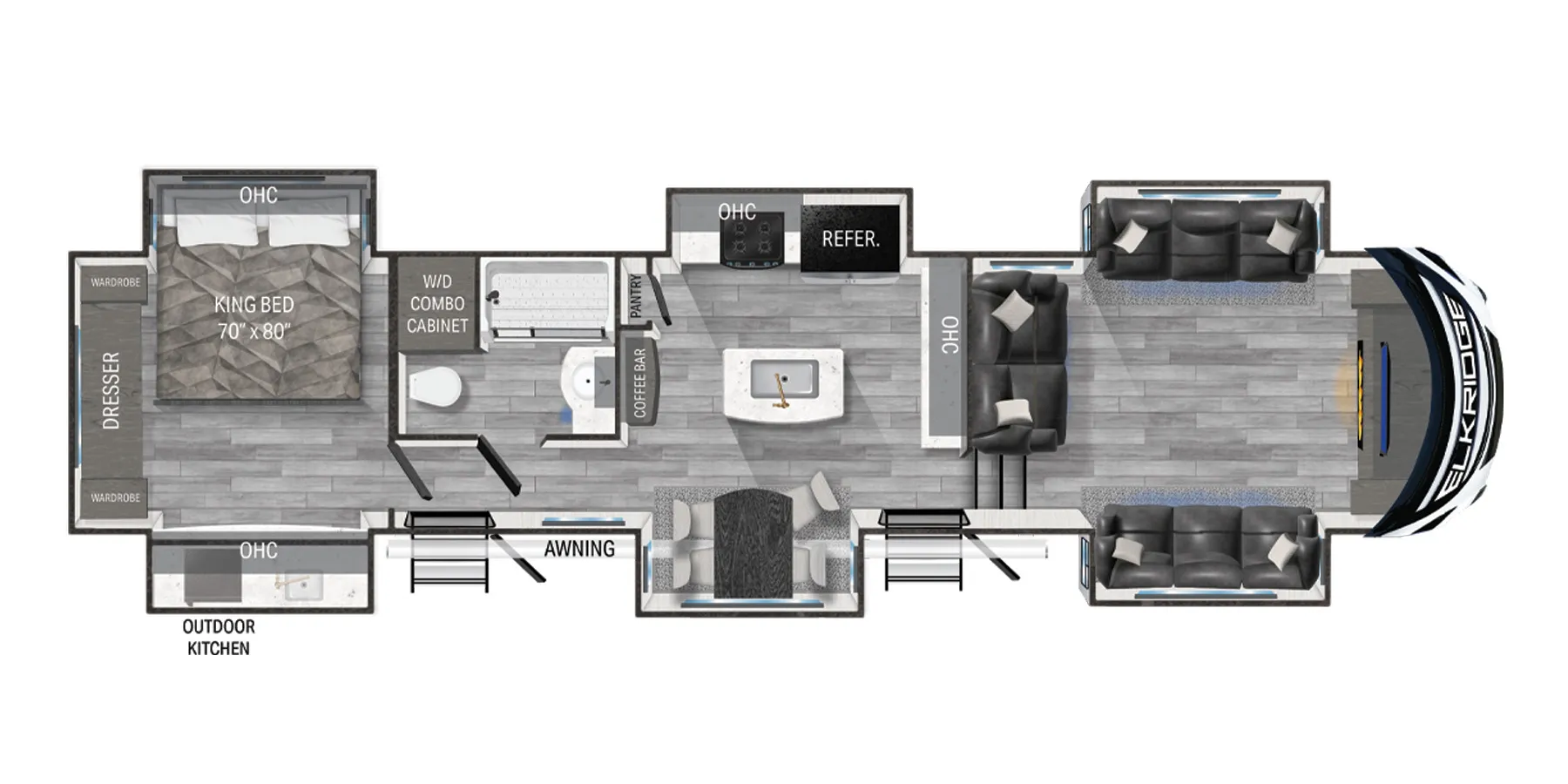 Heartland ElkRidge 38FLIK floor plan