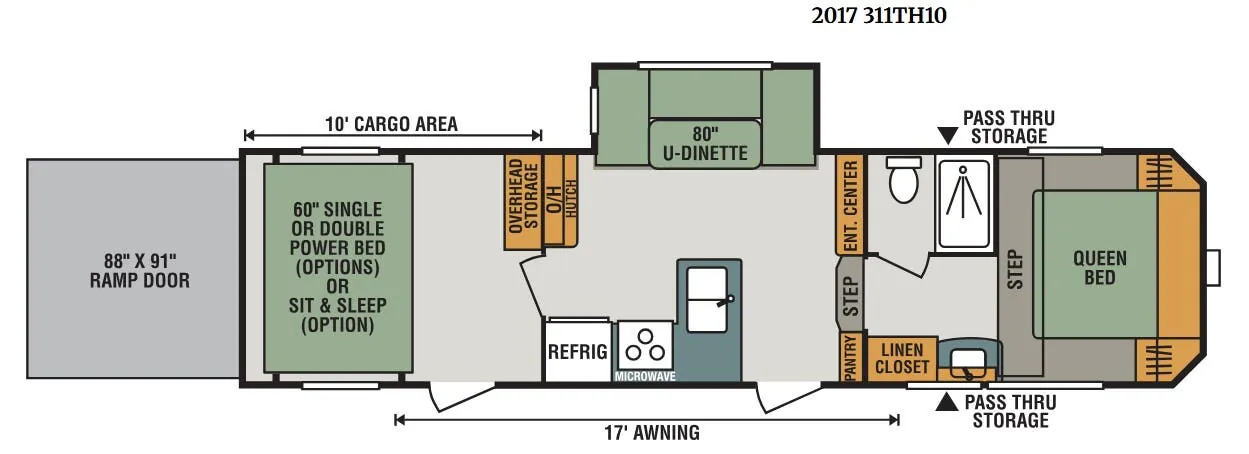 K-Z Sportster 311TH10 floor plan