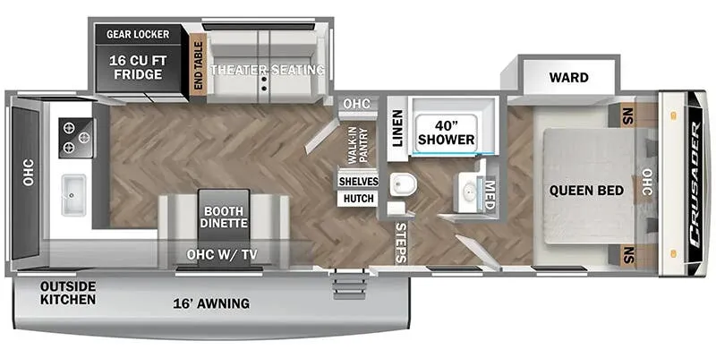 Prime Time Crusader Half-Ton 265MLE floor plan