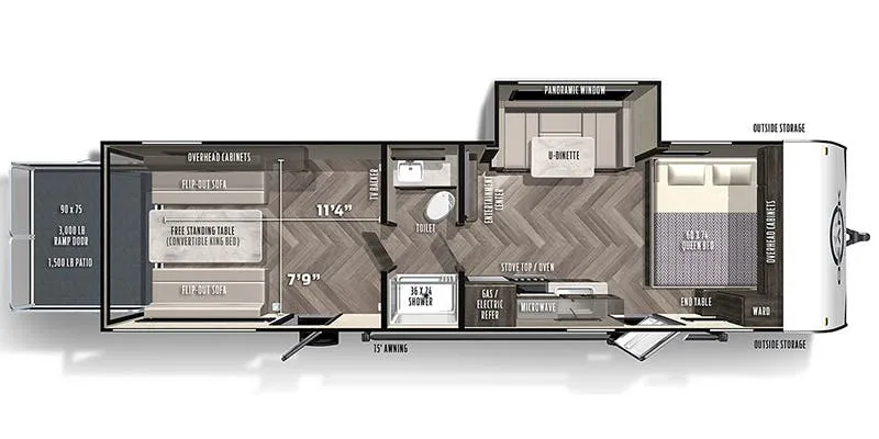 Forest River Ozark 2700TH floor plan