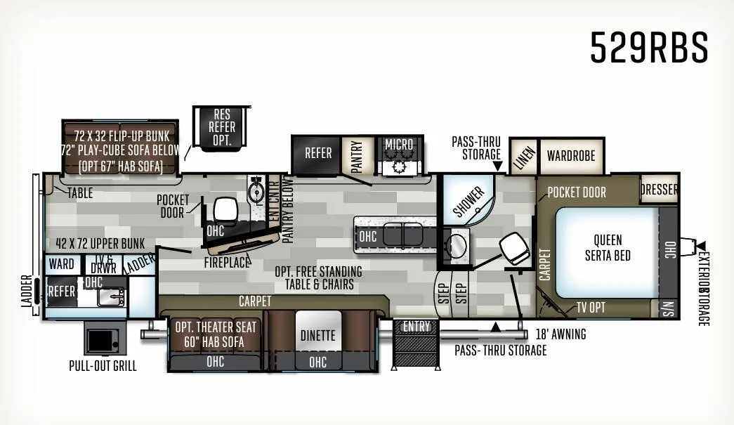 Forest River Flagstaff Super Lite 529RBS floor plan