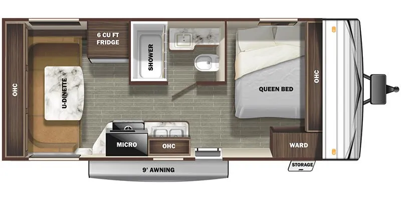 2021 Starcraft Autumn Ridge Single Axle 171RD - Floor plan