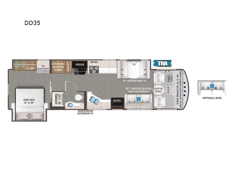 2025 Thor Motor Coach Luminate DD35 floor plan