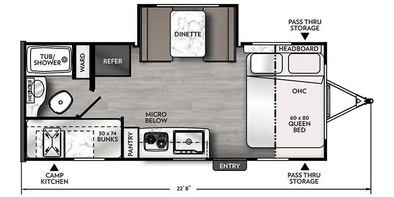 2024 Coachmen Apex Nano 194BHS - Floor plan