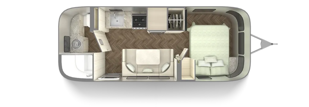 2024 Airstream International 23FB floor plan