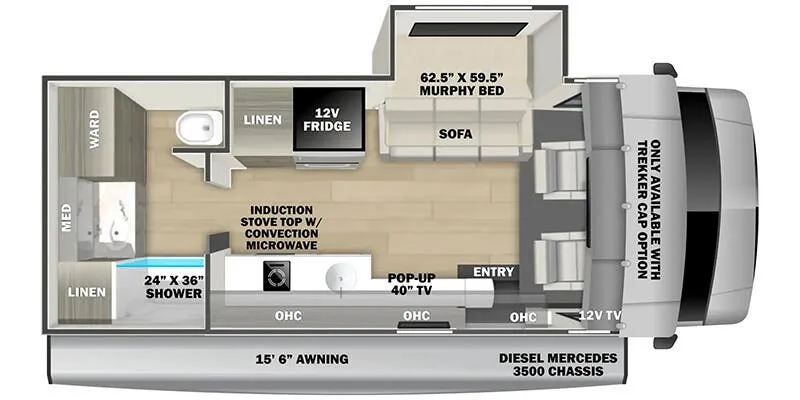2025 Forest River Forester MBS 2401M - Floor plan