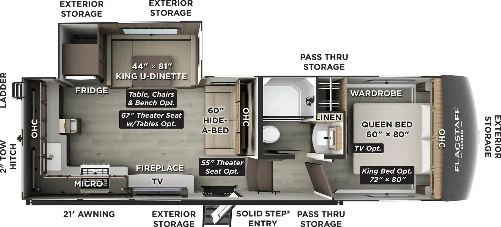 Forest River Flagstaff Classic F301RKS floor plan
