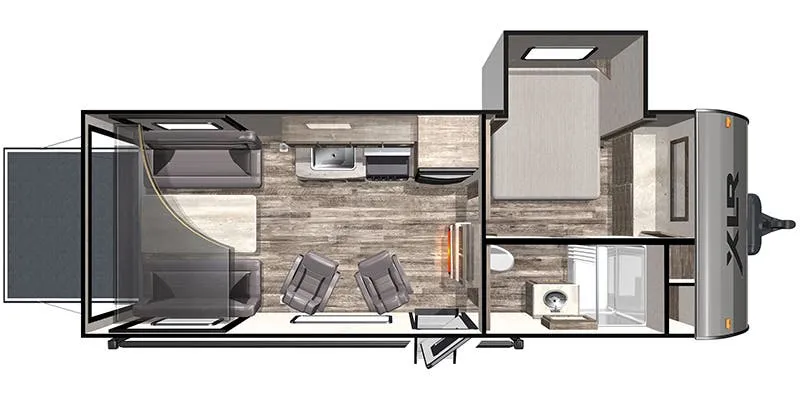 Forest River XLR Boost 21QBS floor plan