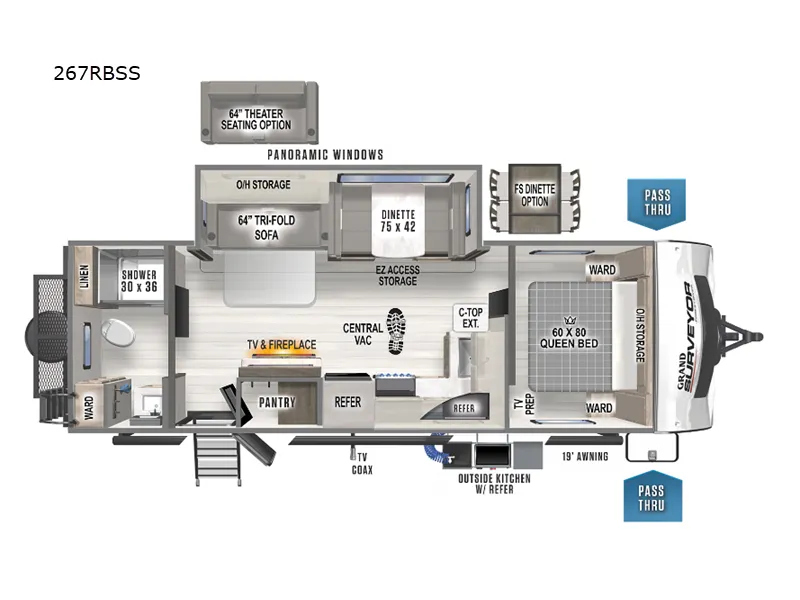 2023 Forest River Grand Surveyor 267RBSS - Floor plan