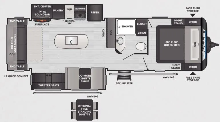 Keystone Bullet Crossfire 287RLSWE floor plan