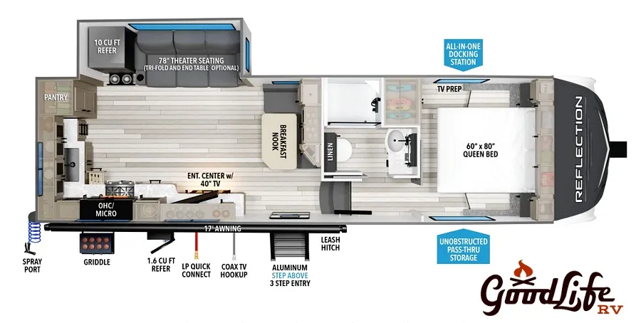 2026 Grand Design Reflection 150 Series 270BN - Floor plan