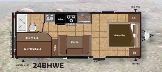Keystone Hideout 24BHWE floor plan
