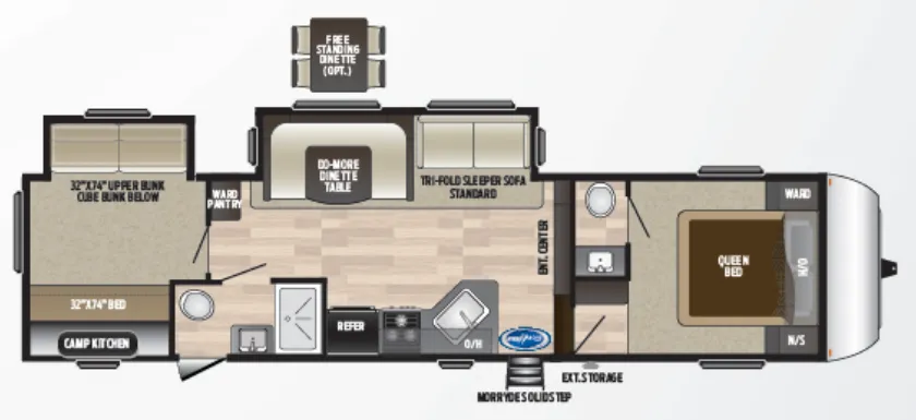 Keystone Hideout 308BHDS floor plan