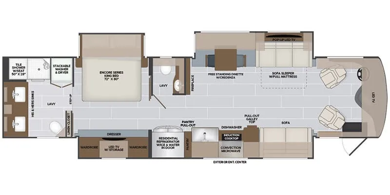 2026 Holiday Rambler Armada 40M - Floor plan