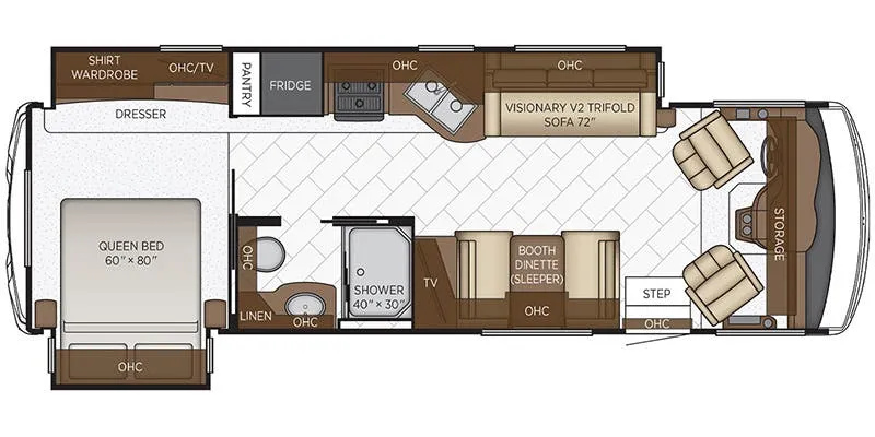2022 Newmar Bay Star 3014 - Floor plan