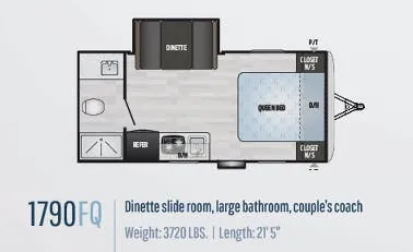 2019 Keystone Springdale 1790FQ floor plan