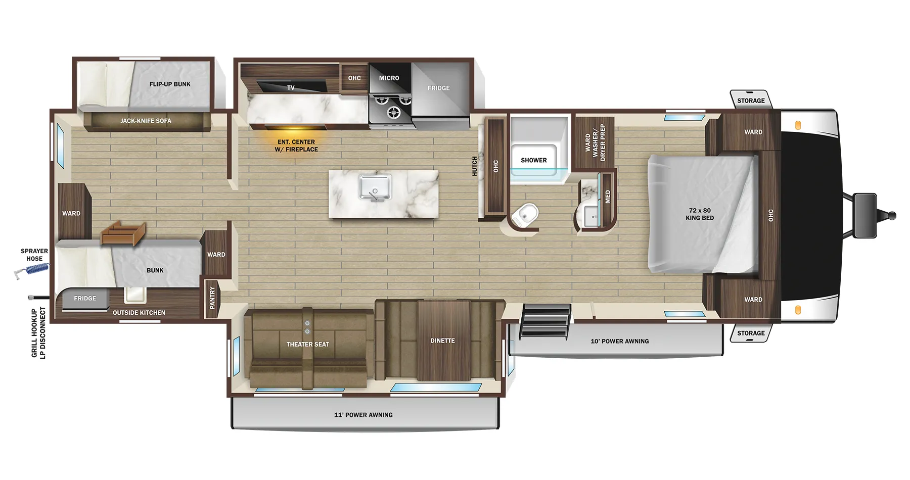 Highland Ridge Open Range Light 321BHS floor plan