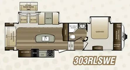 Keystone Cougar 303RLSWE floor plan