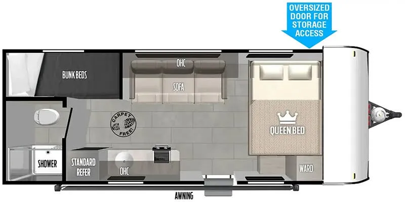 Forest River Salem FSX Northwest 175BHLE floor plan