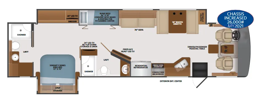 Fleetwood Southwind 37F floor plan