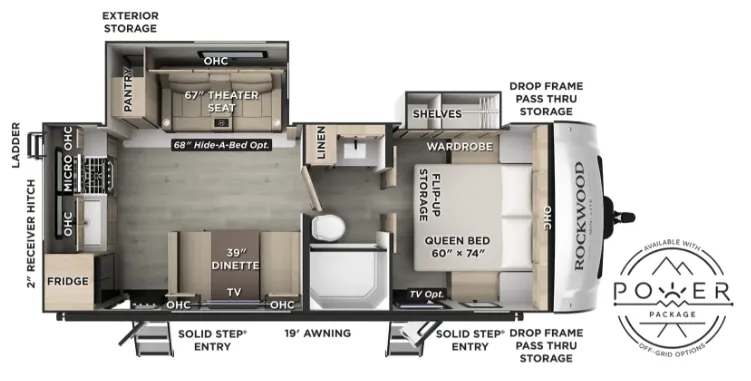 2027 Forest River Rockwood Mini Lite 2515S - Floor plan