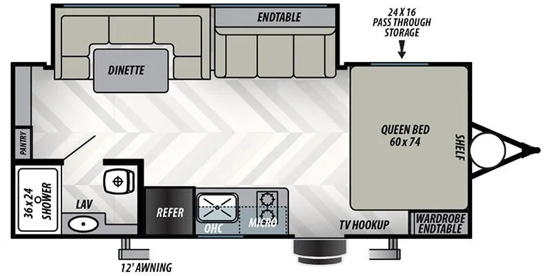 Forest River EVO Select 180SS floor plan