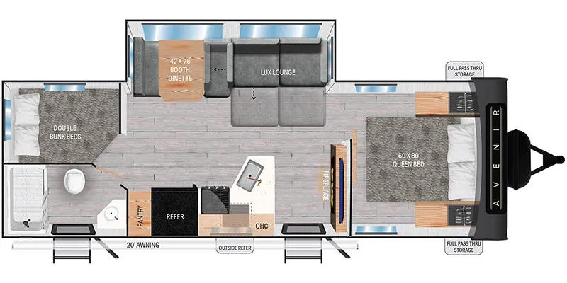 2025 Cruiser RV Avenir A-27BH floor plan