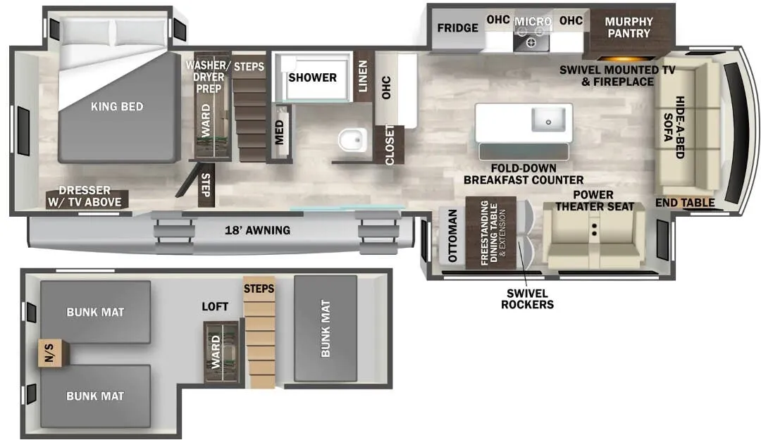 Forest River Cedar Creek Cottage 40CDL floor plan